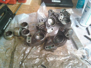 Its apart. New pistons came with the rebuild kit